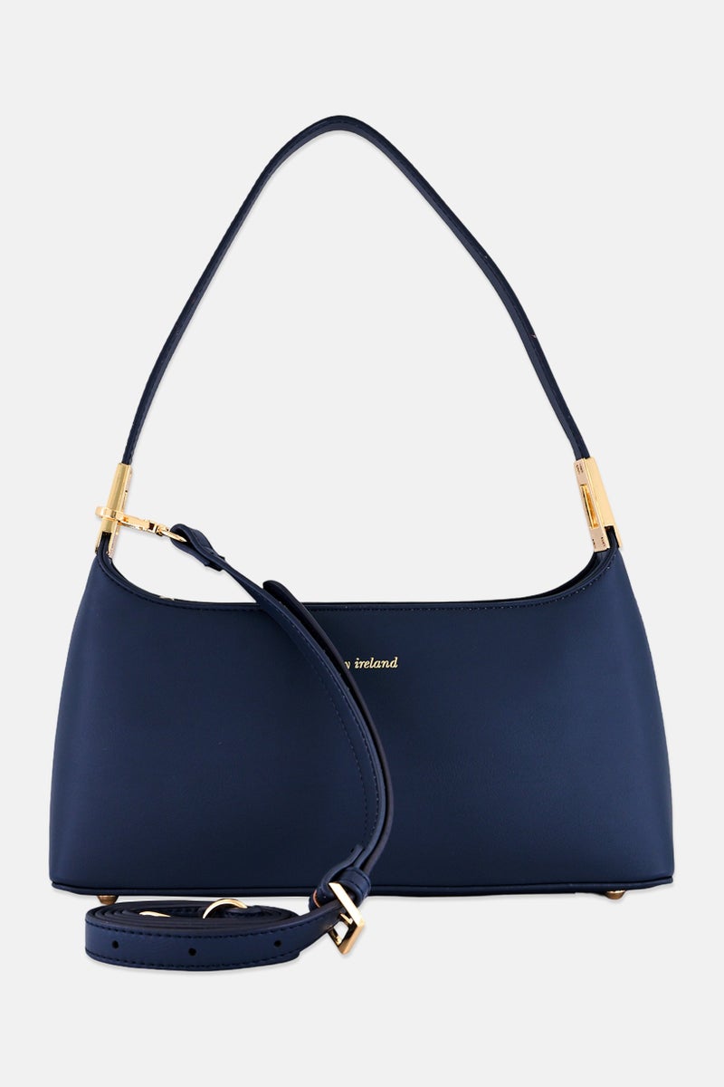 Kathy Ireland Women Brand Logo Shoulder Bag, Slate Blue - Image 1